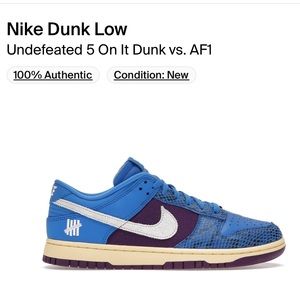 Nike low dunks undefeated 5
